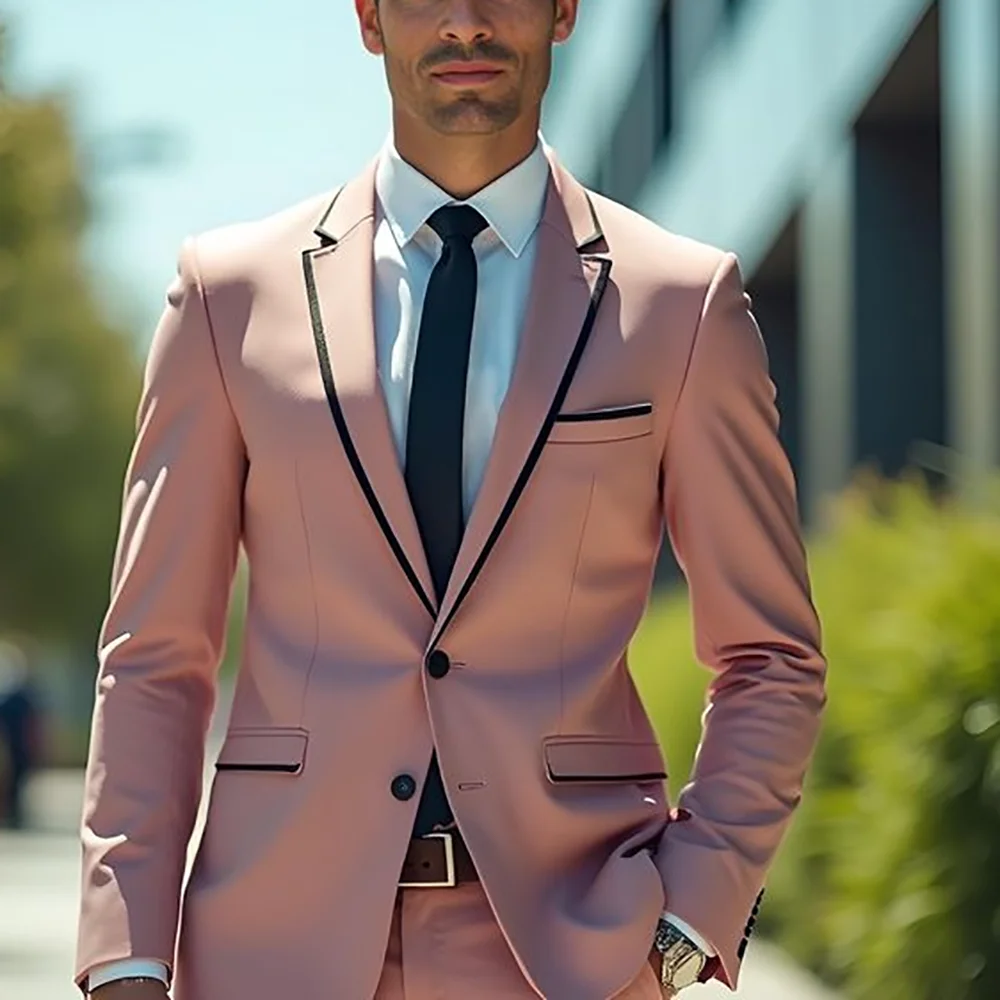 Full Men's Suits Fashion Peak Lapel Slim Fit Suit Two Piece Jacket Pants Single Breasted Man Set For Wedding Party Formal Blazer
Full Men's Suits Fashion Peak Lapel Slim Fit Suit Two Piece Jacket Pants Single Breasted Man Set For Wedding Party Formal Blazer