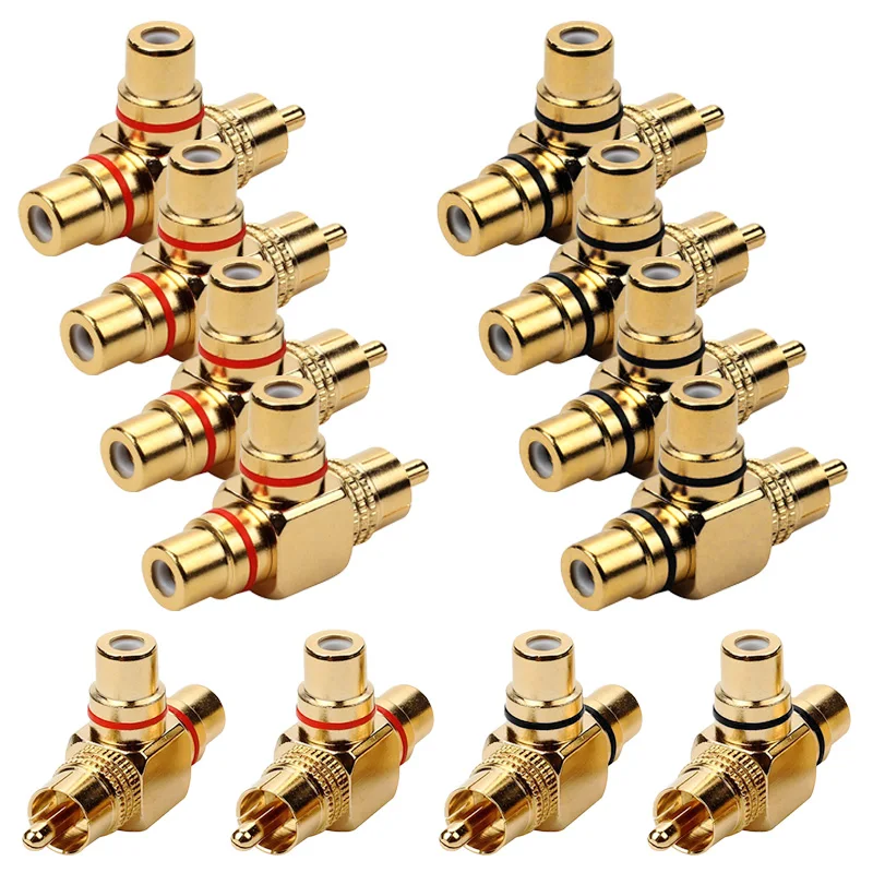 Gold-plated RCA Connector T-shape Male Plug to Dual Female Jack Socket RCA Plug 3Way Wire Converter
Gold-plated RCA Connector T-shape Male Plug to Dual Female Jack Socket RCA Plug 3Way Wire Converter