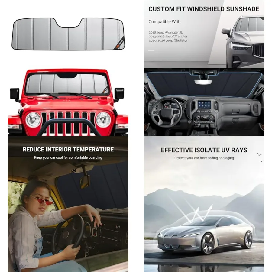 Windshield Shade for Jeep Wrangler JL, Gladiator 2020-2026 Sunshade- Safeguard
Windshield Shade for Jeep Wrangler JL, Gladiator 2020-2026 Sunshade- Safeguard