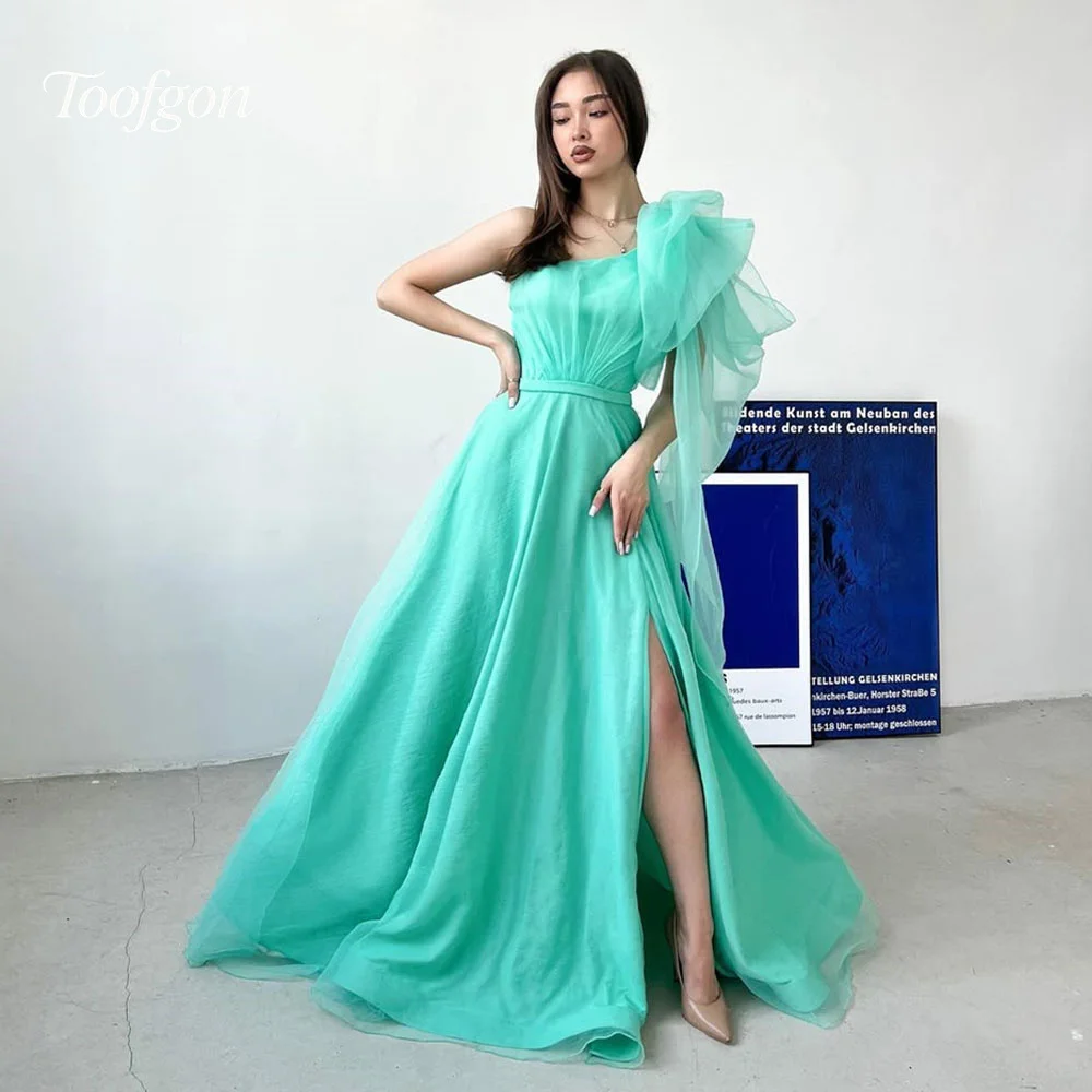 Toofgon Elegant Green A Line Wedding Party Dresses One Shoulder Bow Straps Formal Evening Gown Draped Organza Bridal Party Dress
Toofgon Elegant Green A Line Wedding Party Dresses One Shoulder Bow Straps Formal Evening Gown Draped Organza Bridal Party Dress