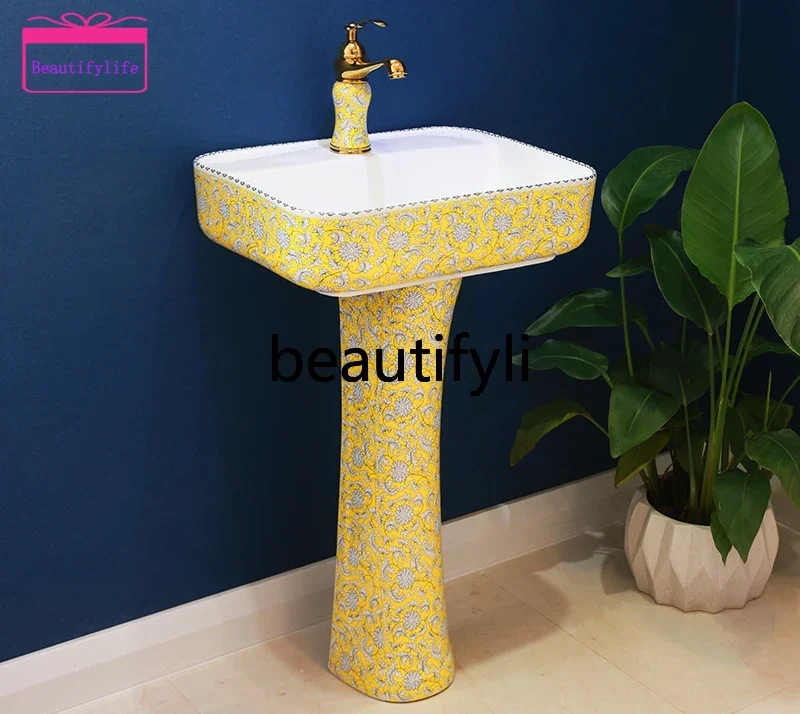 YL Column wash basin split floor small apartment ceramic wash table
YL Column wash basin split floor small apartment ceramic wash table