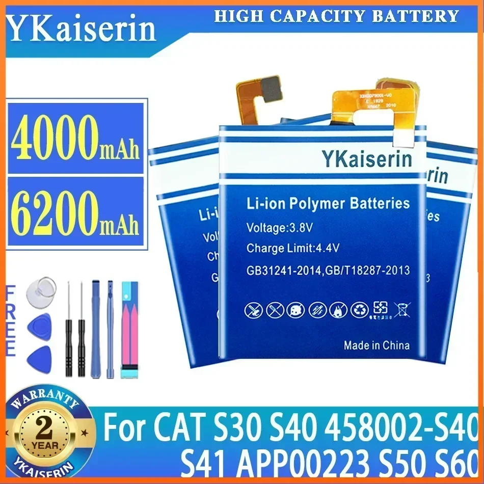 YKaiserin Portable Battery for CAT S30 S40 458002-S40 S41 APP00223 S50 S60 Mobile Phone Batteries Warranty 2 Years + Tools
YKaiserin Portable Battery for CAT S30 S40 458002-S40 S41 APP00223 S50 S60 Mobile Phone Batteries Warranty 2 Years + Tools