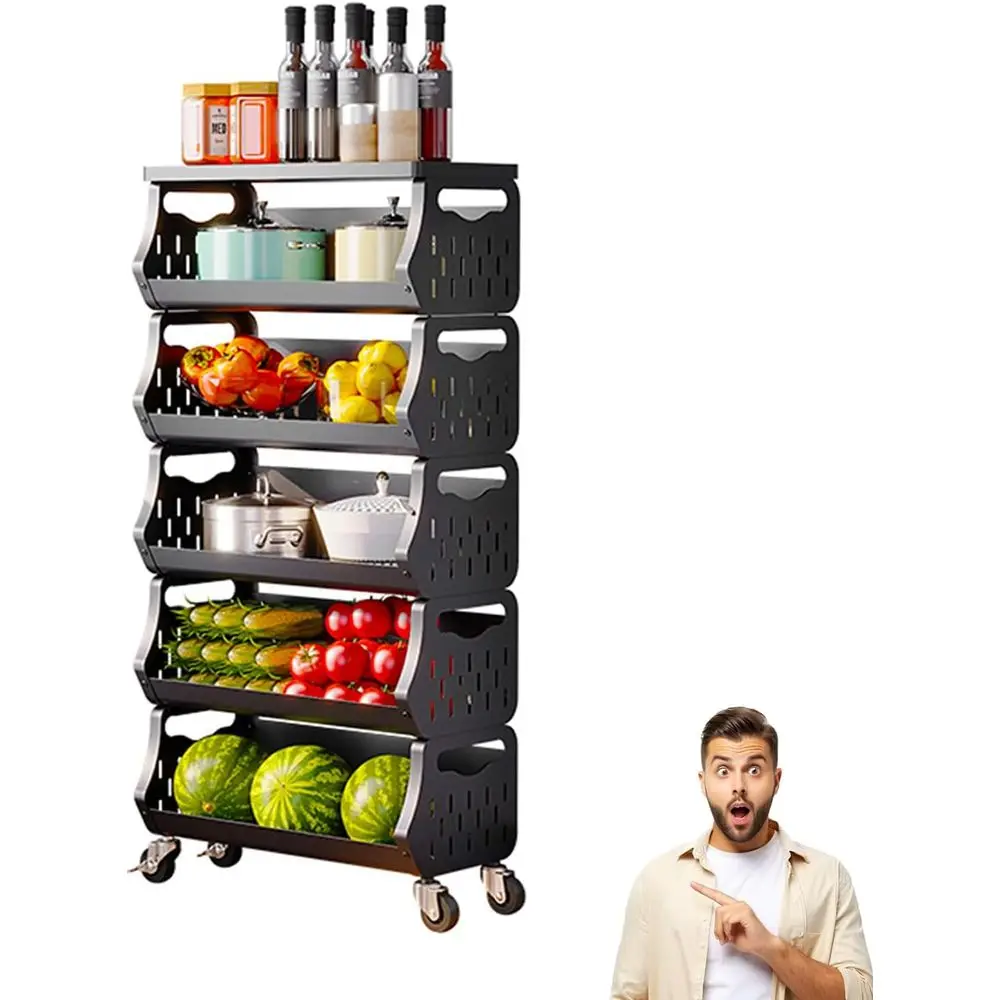 Многоярусная передвижная полка для кухни с 5 ярусами – идеально подходит для хранения фруктов, овощей и организации кладовой, ширина 24 дюйма
Многоярусная передвижная полка для кухни с 5 ярусами – идеально подходит для хранения фруктов, овощей и организации кладовой, ширина 24 дюйма