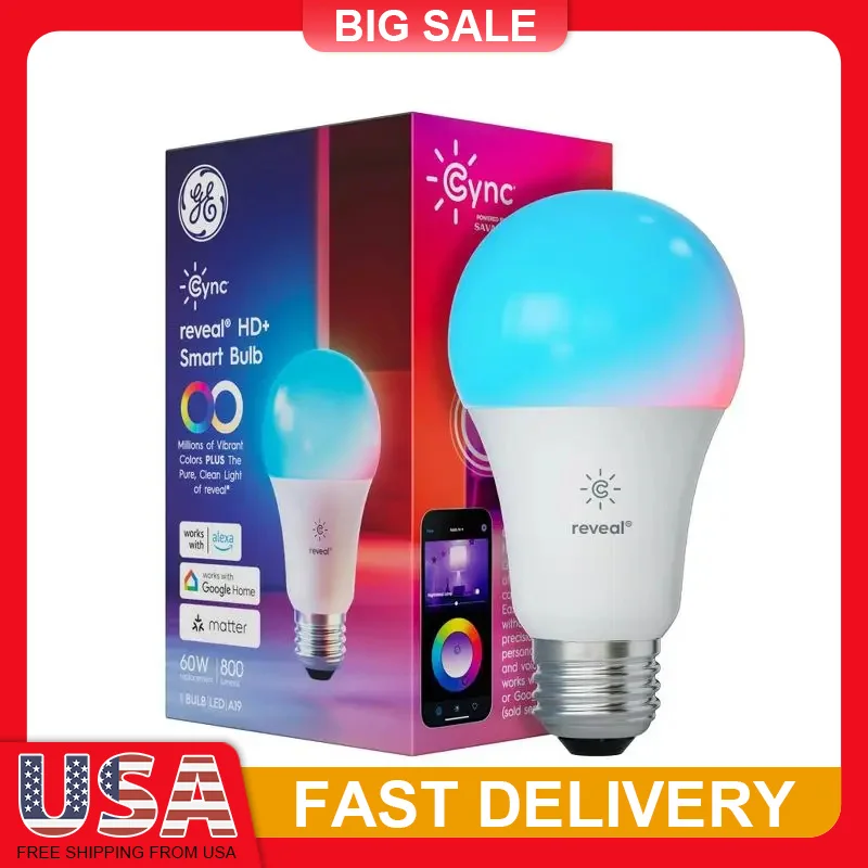 Smart A21 LED Light Bulb Full Color 800 Lumens WiFi Dimmable Voice Control Alexa Google Home Compatible for Home Lighting
Smart A21 LED Light Bulb Full Color 800 Lumens WiFi Dimmable Voice Control Alexa Google Home Compatible for Home Lighting