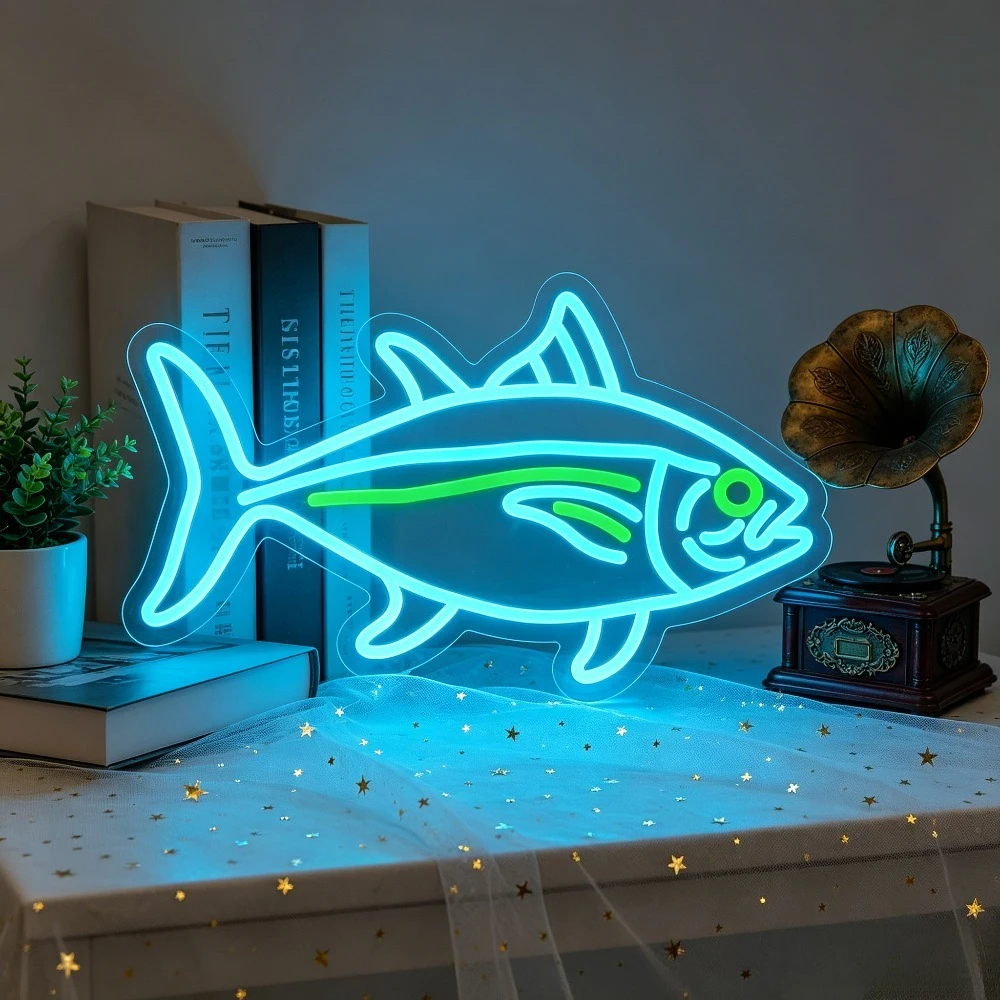 Tuna Fish Neon Sign LED Night Light USB Ocean Theme Decor Lamp for Bedroom Nursery Aquarium Gifts for Fishermen Seafood Lovers
Tuna Fish Neon Sign LED Night Light USB Ocean Theme Decor Lamp for Bedroom Nursery Aquarium Gifts for Fishermen Seafood Lovers