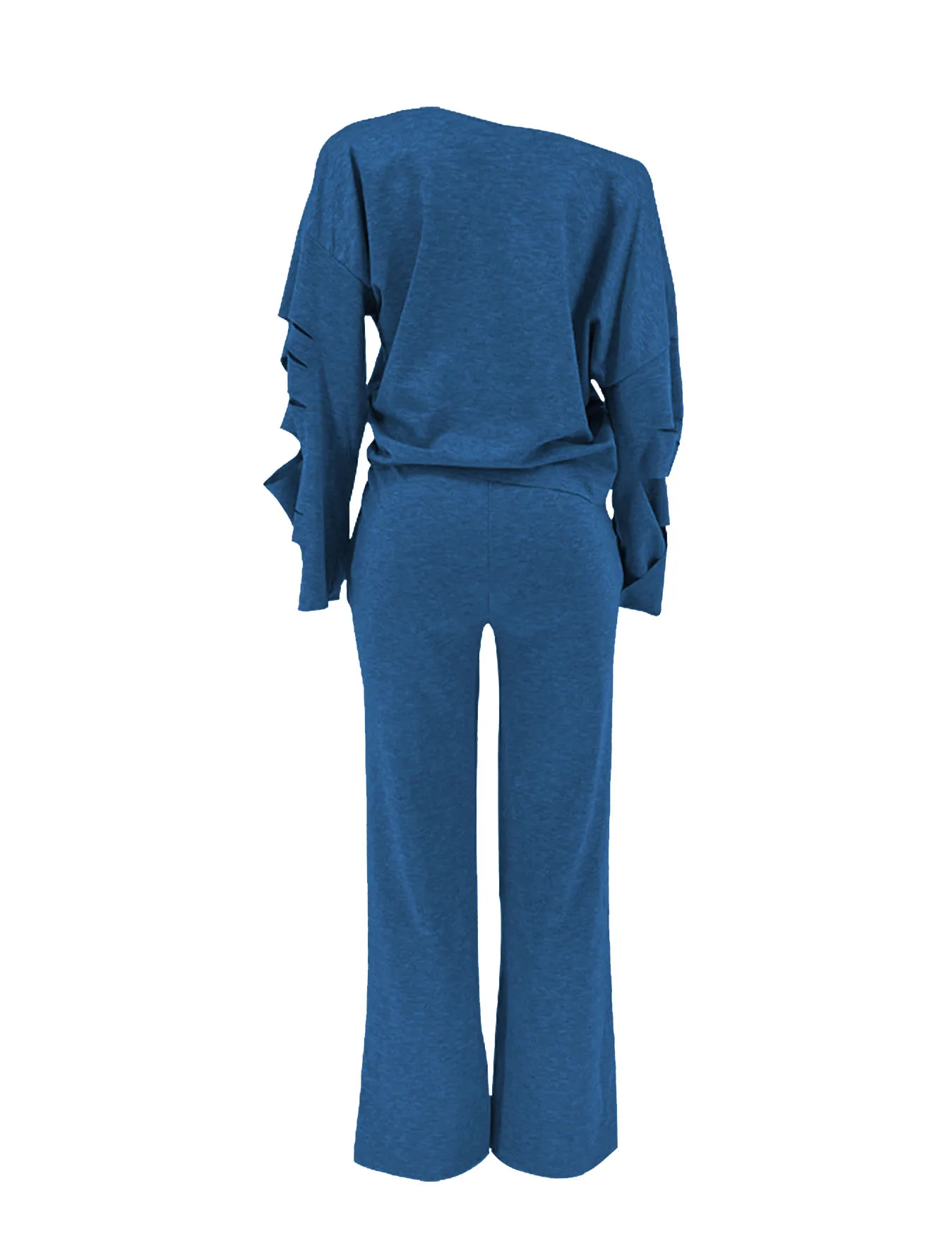 Women Casual Tracksuit Hollow Out Ripped Off Shoulder Top & Wide Leg Pants Streetwear Two Piece Outfit
Women Casual Tracksuit Hollow Out Ripped Off Shoulder Top & Wide Leg Pants Streetwear Two Piece Outfit
