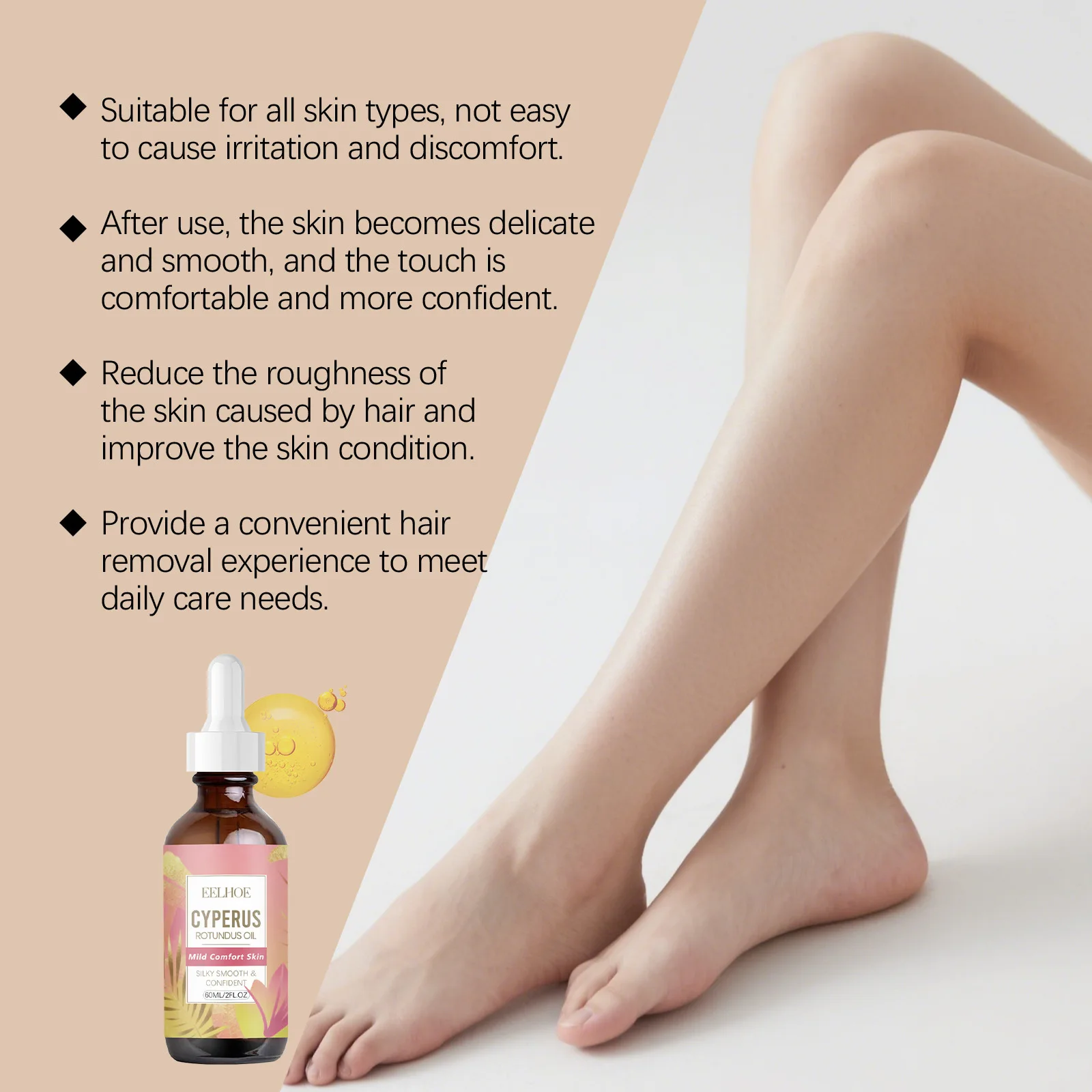 EELHOE 60ml Natural After Wax Oil, Hydrating Post Hair Removal Skin Care for Smooth Glowing Skin, Nourishing Oil for Silky Soft
EELHOE 60ml Natural After Wax Oil, Hydrating Post Hair Removal Skin Care for Smooth Glowing Skin, Nourishing Oil for Silky Soft