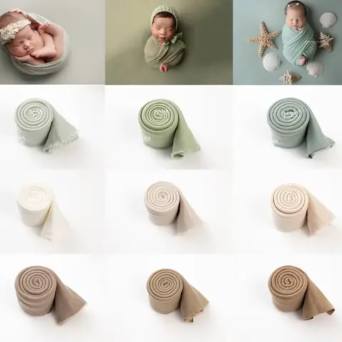 25-Color Soft and Stretchy Baby Swaddle, Newborn Swaddle, Photography Props, Studio Shooting Background Cloth, Prop Accessories