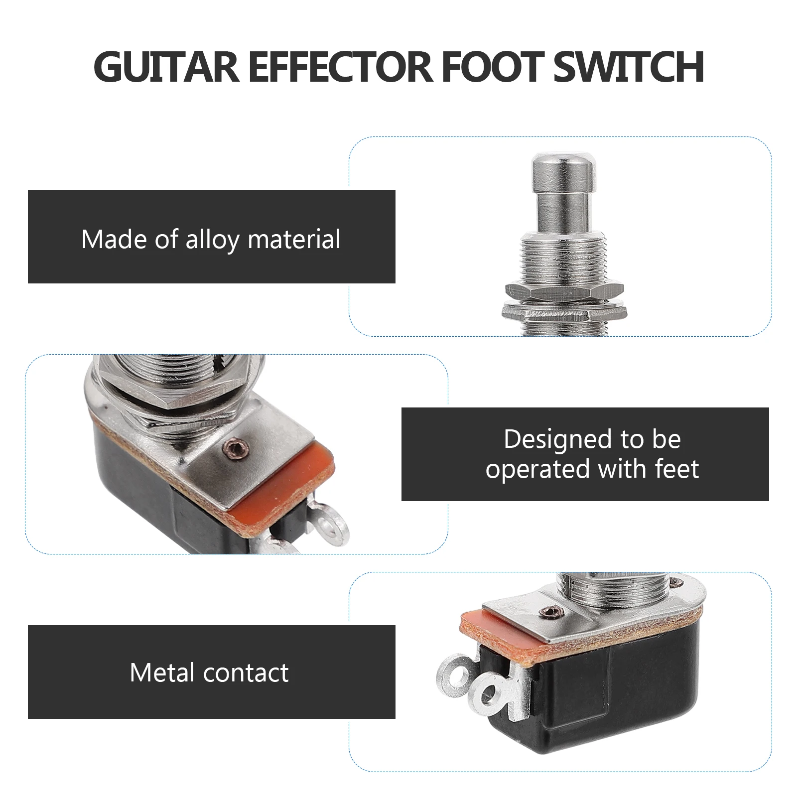 3pcs Alloy Guitar Foot Switch For Effects Pedal Durable Metal Footswitch Compact Momentary Switch For Music Instruments Guitar
3pcs Alloy Guitar Foot Switch For Effects Pedal Durable Metal Footswitch Compact Momentary Switch For Music Instruments Guitar