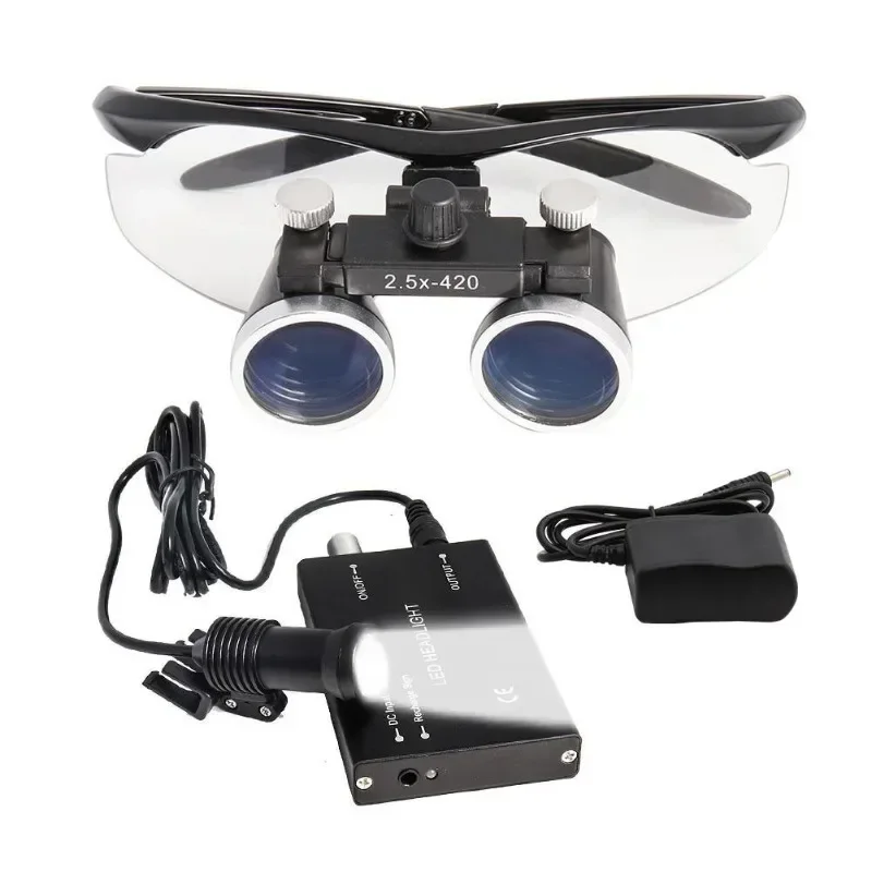 Dentistry oral magnifying glass 2.5x 3.5x LED light with 5W headlight black silver blue purple
Dentistry oral magnifying glass 2.5x 3.5x LED light with 5W headlight black silver blue purple