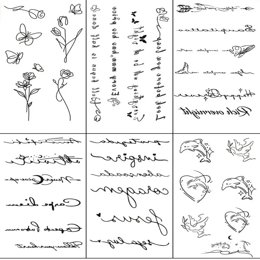 Beauty Cartoon Tattoo Stickers Non-toxic Long Lasting Temporary Tattoo Waterproof Flower Letters Arm Stickers Makeup Stickers
Beauty Cartoon Tattoo Stickers Non-toxic Long Lasting Temporary Tattoo Waterproof Flower Letters Arm Stickers Makeup Stickers