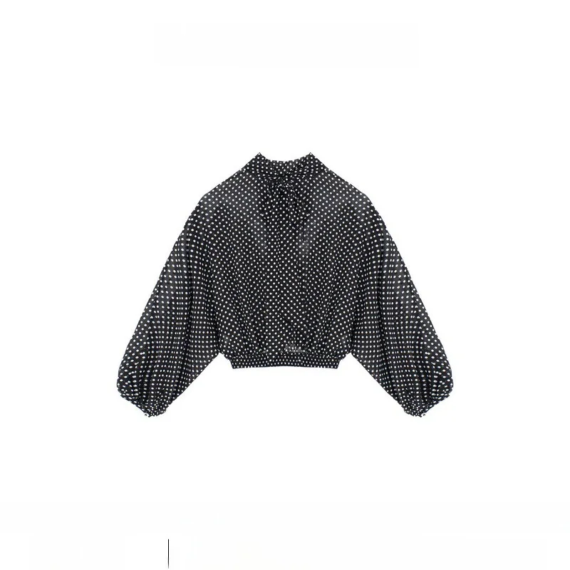 Wildsiren Women's Shirt Spring 2026 Polka Dot Slim Fit Casual Style Long Sleeve Short Length Tunic Top with Puff Shoulders
Wildsiren Women's Shirt Spring 2026 Polka Dot Slim Fit Casual Style Long Sleeve Short Length Tunic Top with Puff Shoulders