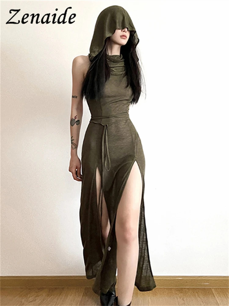 Zenaide Summer Autumn 2024 Y2K Women's Slip Midi Dress Sleeveless Hooded Backless Hollow Out Slim See Through Dresses Gothic
Zenaide Summer Autumn 2024 Y2K Women's Slip Midi Dress Sleeveless Hooded Backless Hollow Out Slim See Through Dresses Gothic