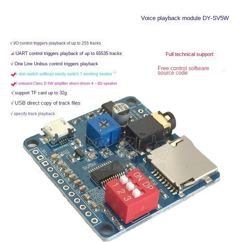 Модуль воспроизведения голосового звука Arduino, модуль MP3-плеера UART I/O Trigger Class D, Плата усилителя 5 Вт, 8 м, карта памяти стандарта SD/TF
Модуль воспроизведения голосового звука Arduino, модуль MP3-плеера UART I/O Trigger Class D, Плата усилителя 5 Вт, 8 м, карта памяти стандарта SD/TF