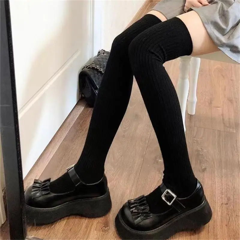 Y3NE Solid Color Rib Knit Thigh High Stockings Vertical Striped Long Socks for Women
Y3NE Solid Color Rib Knit Thigh High Stockings Vertical Striped Long Socks for Women