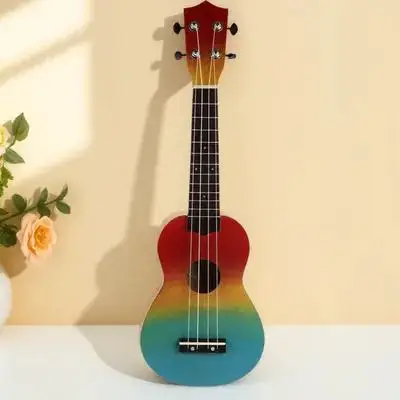 1 set Beginner Ukulele Suit 21 Inches Acoustic Musical Instrument Kids Small Guitar Wood Rainbow Design Environmental Friendly
1 set Beginner Ukulele Suit 21 Inches Acoustic Musical Instrument Kids Small Guitar Wood Rainbow Design Environmental Friendly