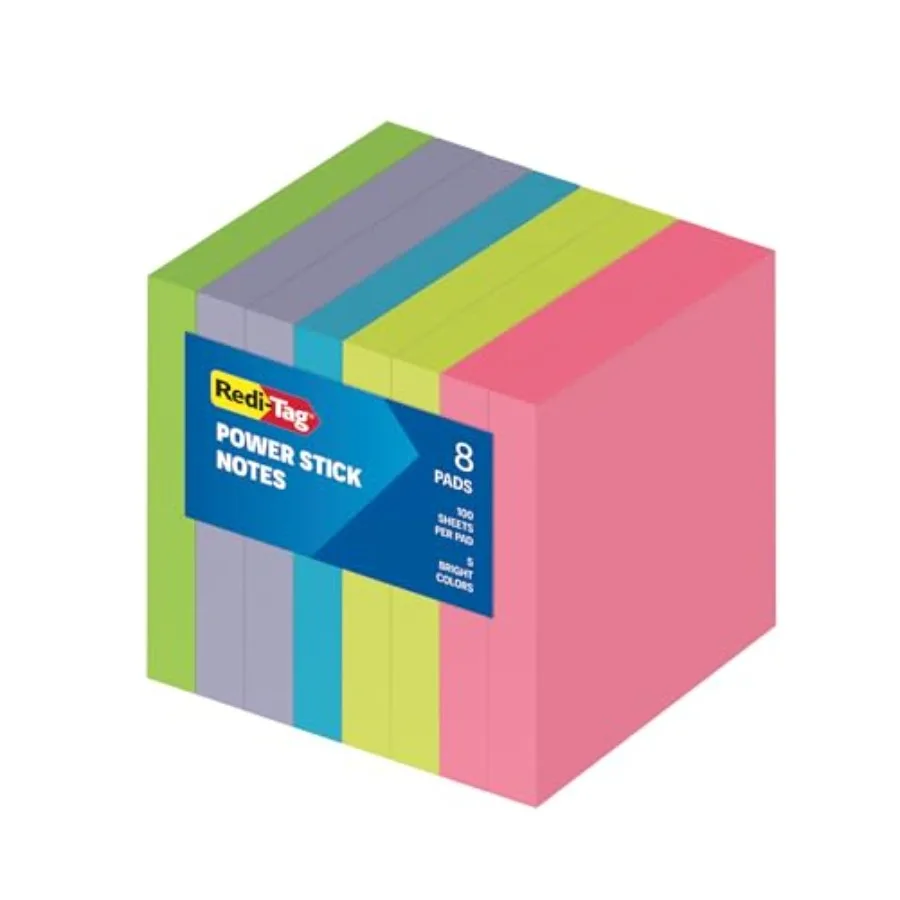 Sticky Notes, Power Stick Notes, Adhesive Reminders, 3" x 3" Reusable Notes, Strong Adhesive Memos, Assorted Bright Colors
Sticky Notes, Power Stick Notes, Adhesive Reminders, 3" x 3" Reusable Notes, Strong Adhesive Memos, Assorted Bright Colors