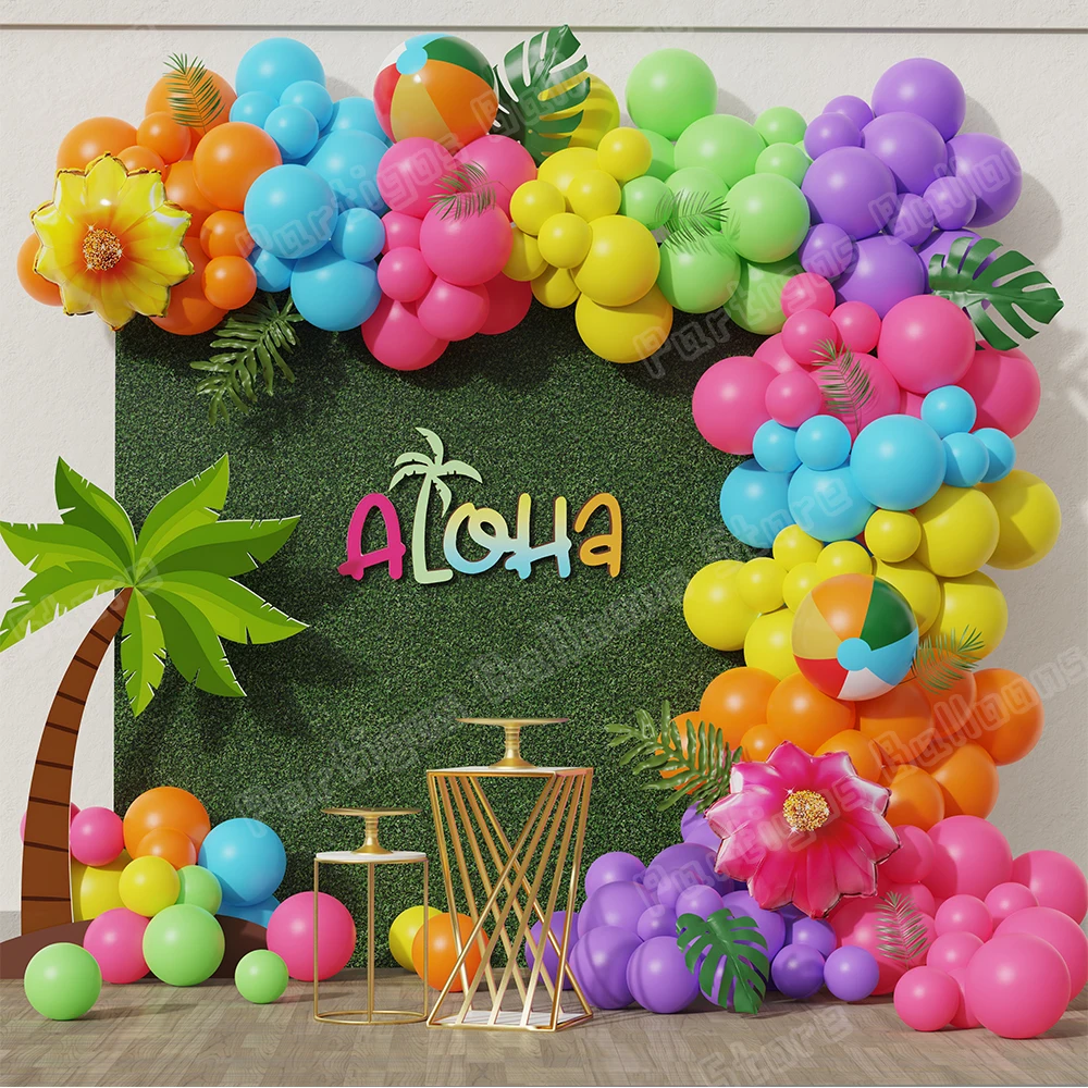 131pcs Hawaiian Balloon Garland Arch Kit Six Color Inflatable Toy Rose Red Flower Foil Globals Summer Tropical Beach Party Decor
131pcs Hawaiian Balloon Garland Arch Kit Six Color Inflatable Toy Rose Red Flower Foil Globals Summer Tropical Beach Party Decor