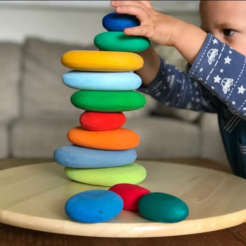 Wood Pebble Balance Blocks Wooden Rainbow DIY Stacking Toys Creative Colored Stone Building Blocks Educational Toys For Kids
Wood Pebble Balance Blocks Wooden Rainbow DIY Stacking Toys Creative Colored Stone Building Blocks Educational Toys For Kids