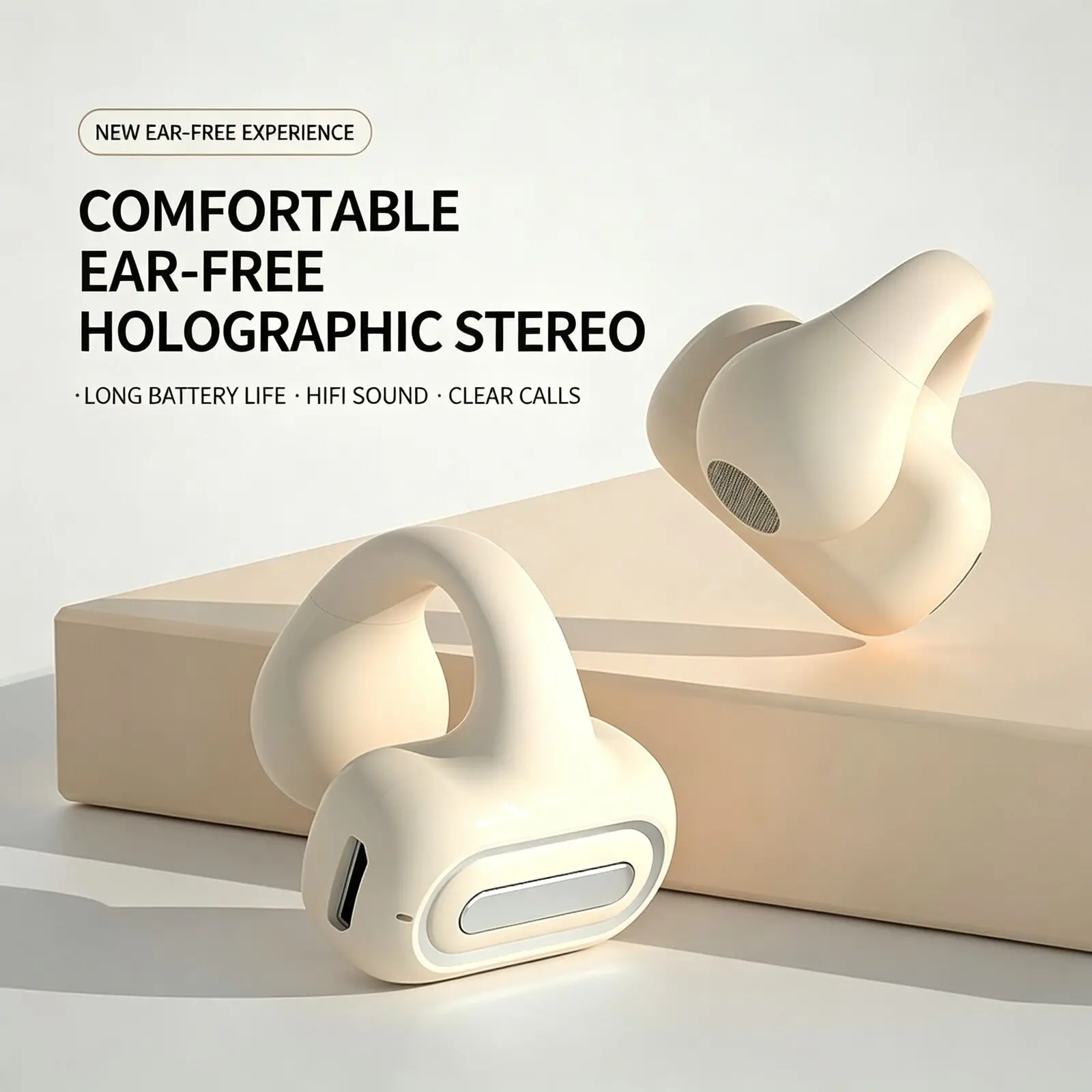Bluetooth 5.3 Clip on Single Earphone 100mah Long Battery Life 7g Lightweight Painless Wearing Wireless Waterproof Sports Earbud
Bluetooth 5.3 Clip on Single Earphone 100mah Long Battery Life 7g Lightweight Painless Wearing Wireless Waterproof Sports Earbud