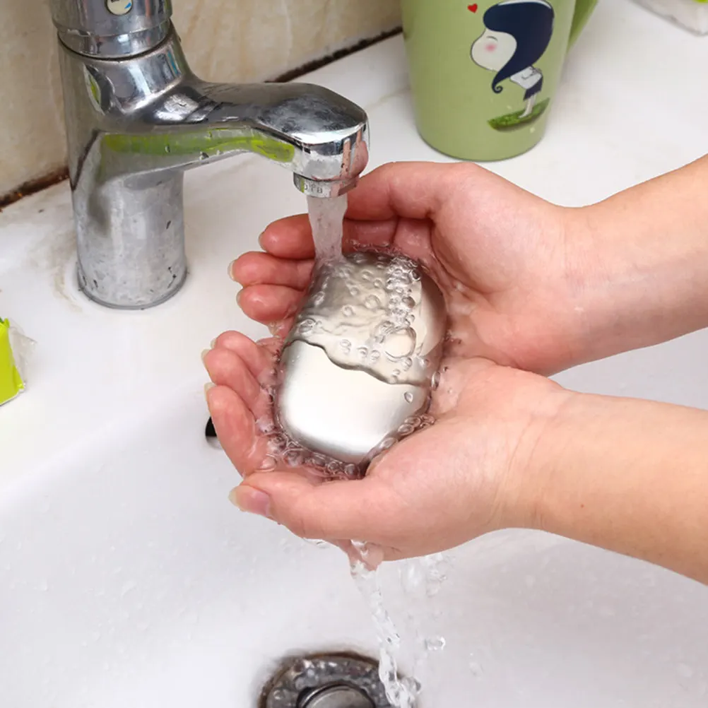 Stainless Steel Soap Bar Dishwasher Safe Deodorizing Tool for Garlic Onion Fish Smells Odor Kitchen Gadget Silver
Stainless Steel Soap Bar Dishwasher Safe Deodorizing Tool for Garlic Onion Fish Smells Odor Kitchen Gadget Silver