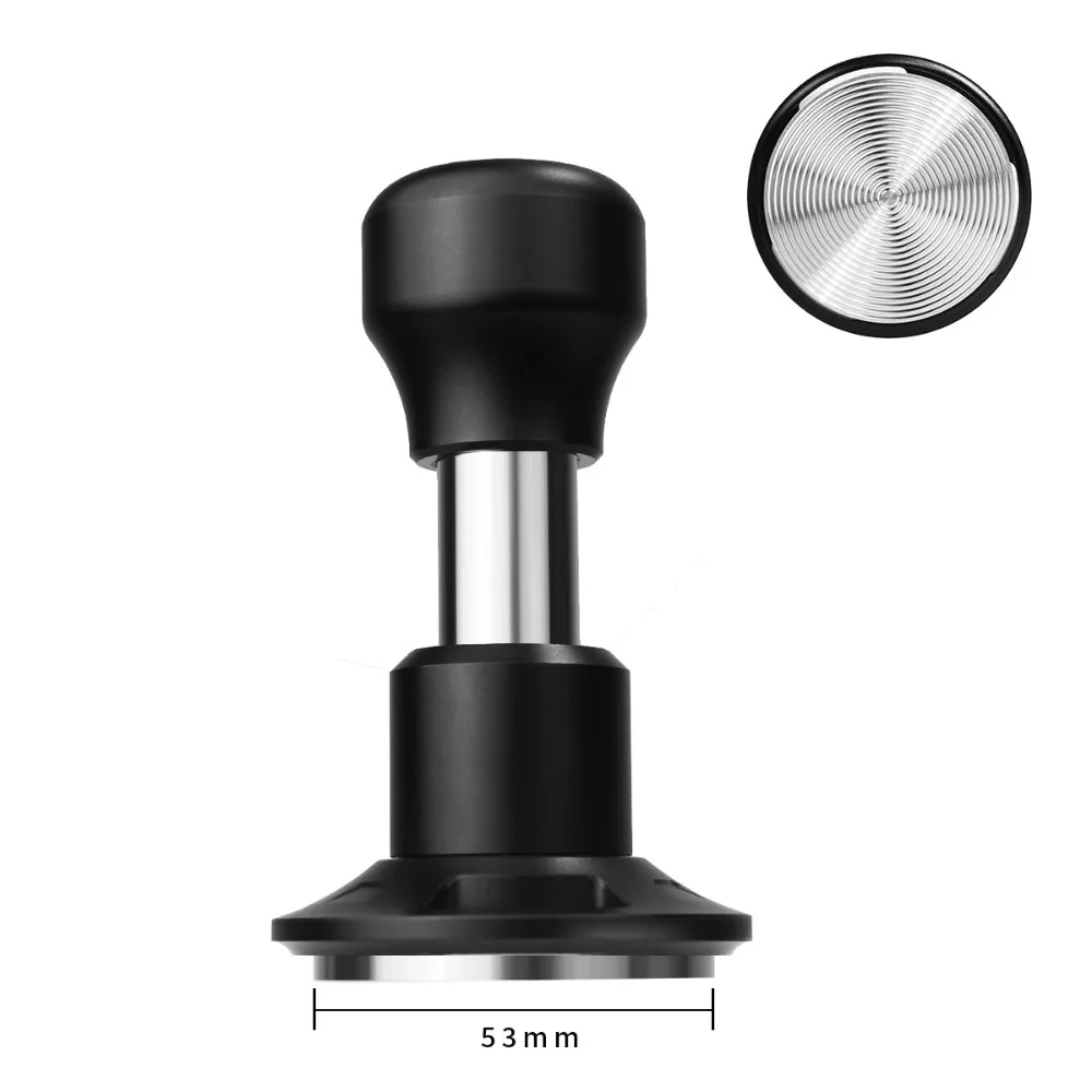 Тампер для эспрессо с постоянным давлением 58,5 мм, 53 мм, 51 мм, из нержавеющей стали, пружинный, с волнистой основой
Тампер для эспрессо с постоянным давлением 58,5 мм, 53 мм, 51 мм, из нержавеющей стали, пружинный, с волнистой основой