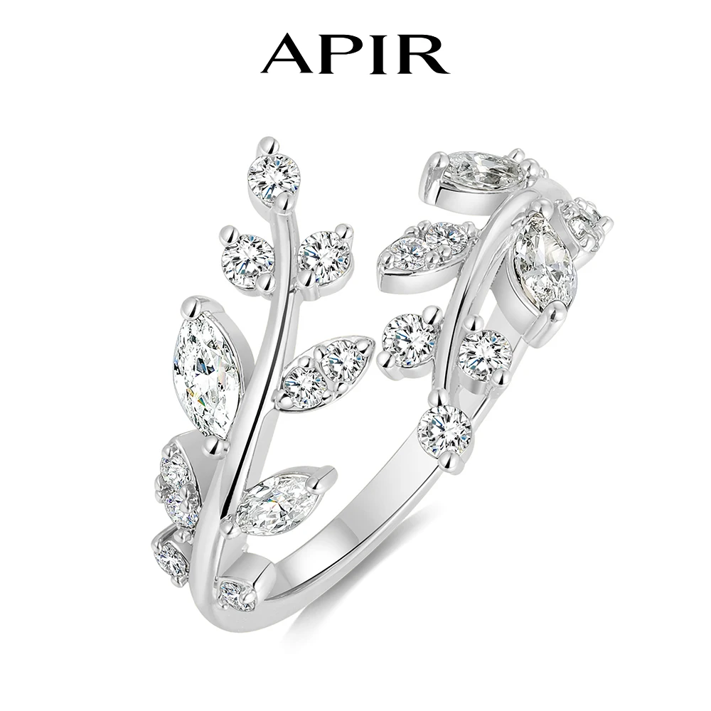 APIR Leaf Ring for Women 925 Sterling Silver Sparkling Cubic Zirconia Sapphire/Ruby/Emerald Party Cocktail Rings Adjustable
APIR Leaf Ring for Women 925 Sterling Silver Sparkling Cubic Zirconia Sapphire/Ruby/Emerald Party Cocktail Rings Adjustable