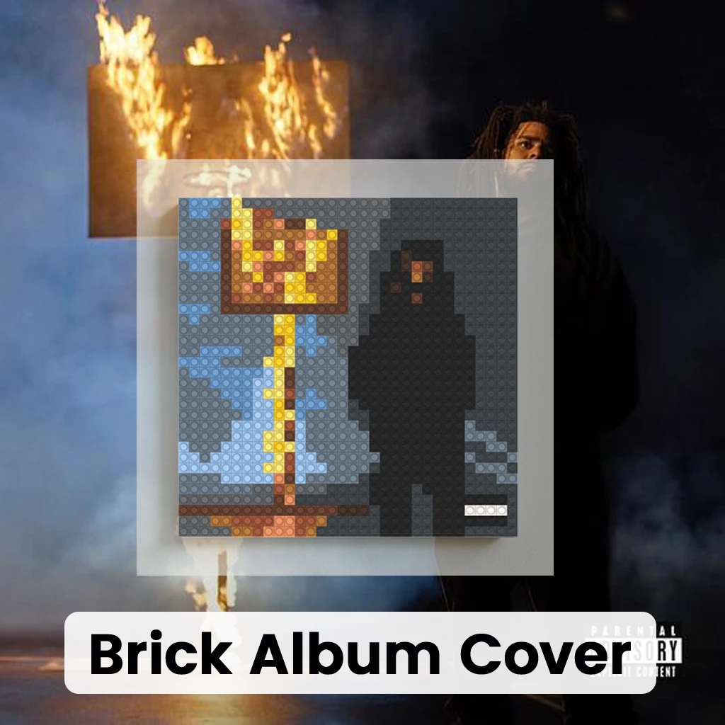 J-J Cole Hip Hop Album Cover Assembled Brick Mosaic Framed Art Indoor Bedroom Living Room Background Wall Hanging Decor
J-J Cole Hip Hop Album Cover Assembled Brick Mosaic Framed Art Indoor Bedroom Living Room Background Wall Hanging Decor