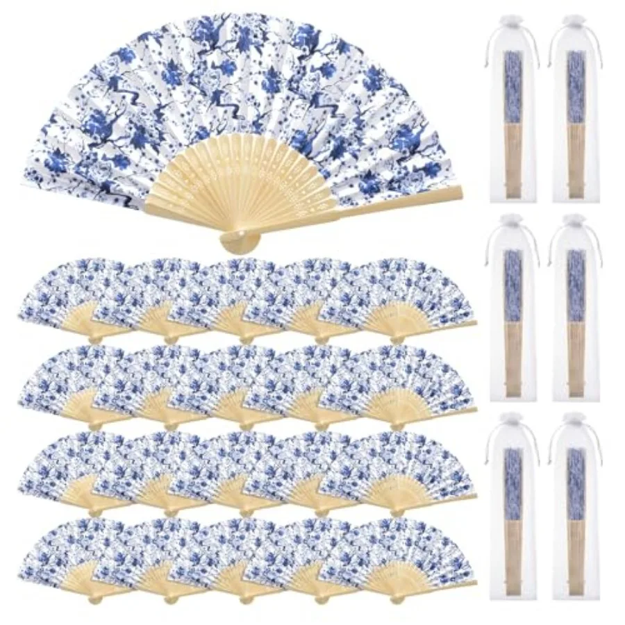 Roowest 50 Pcs Chinoiserie Printed Hand Fan Favor Kit Folding Hand Fans Beautiful Retro Paper Fan with Organza Bag Summer Weddi
Roowest 50 Pcs Chinoiserie Printed Hand Fan Favor Kit Folding Hand Fans Beautiful Retro Paper Fan with Organza Bag Summer Weddi