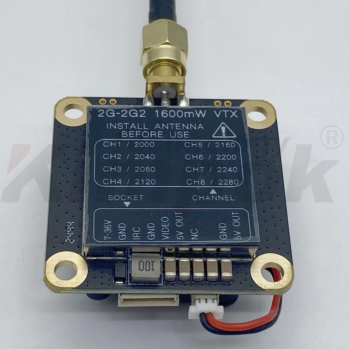 2.2GHz 1.6W Drone Video Transmitter Receiver FPV VTX VRX Accessories Wireless Transmission Airplane Model Component 1600mW
2.2GHz 1.6W Drone Video Transmitter Receiver FPV VTX VRX Accessories Wireless Transmission Airplane Model Component 1600mW