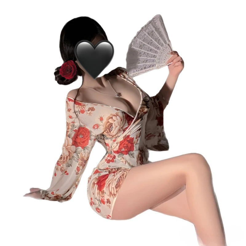 Sexy Pure Desire Japanese Printed Kimono Cosplay Sleeping Clothes Chiffon Perspective V-neck Bathrobe Long Sleeves Porno Pajamas
Sexy Pure Desire Japanese Printed Kimono Cosplay Sleeping Clothes Chiffon Perspective V-neck Bathrobe Long Sleeves Porno Pajamas