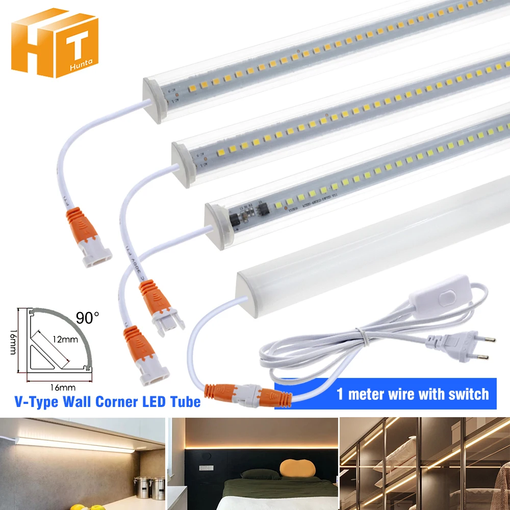 V-Type Wall Corner LED Tube AC220V High brightness 2835 LED Chip 72LEDs 50cm Wall LED Light For Indoor Living Room
V-Type Wall Corner LED Tube AC220V High brightness 2835 LED Chip 72LEDs 50cm Wall LED Light For Indoor Living Room