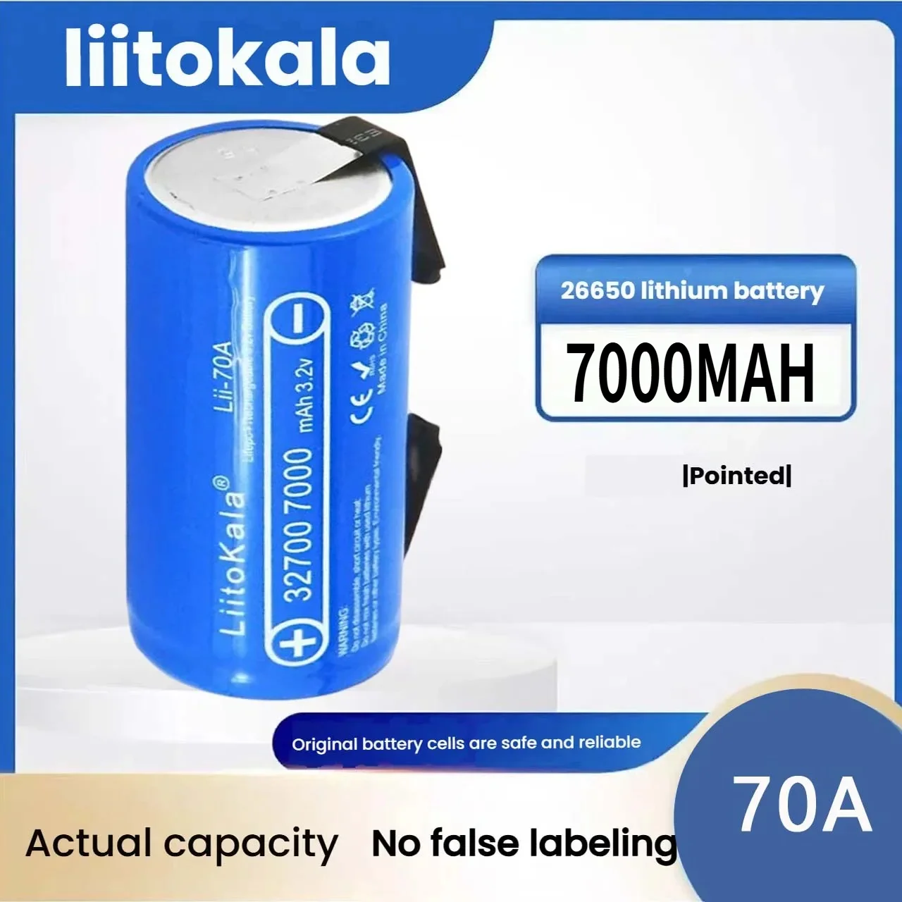 1-6 шт. LiitoKala Lii-70A-N 7000 мАч высокой мощности 3,2 В 32700 7000 мАч аккумулятор LiFePO4 + никелевые листы (макс. ток разряда: 6C)
1-6 шт. LiitoKala Lii-70A-N 7000 мАч высокой мощности 3,2 В 32700 7000 мАч аккумулятор LiFePO4 + никелевые листы (макс. ток разряда: 6C)