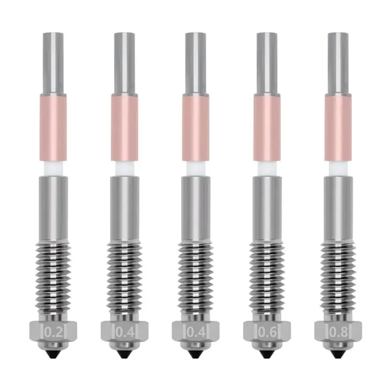 Bimetal Nozzles 5PCS Quick-Swap Integrated Throat Tube Hardened Steel 0.2/0.4/0.6/0.8Mm For QIDI Q2/Q2C Printer Heads
Bimetal Nozzles 5PCS Quick-Swap Integrated Throat Tube Hardened Steel 0.2/0.4/0.6/0.8Mm For QIDI Q2/Q2C Printer Heads