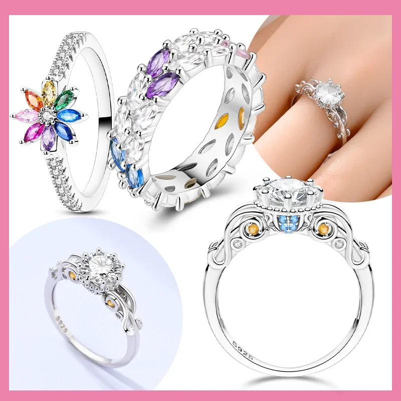 Original Silver 925 Rings Sparking Colorful Zirconium Pumpkin Wagon Exquisite Ring for Women Engagement Jewelry Anniversary Gift
Original Silver 925 Rings Sparking Colorful Zirconium Pumpkin Wagon Exquisite Ring for Women Engagement Jewelry Anniversary Gift