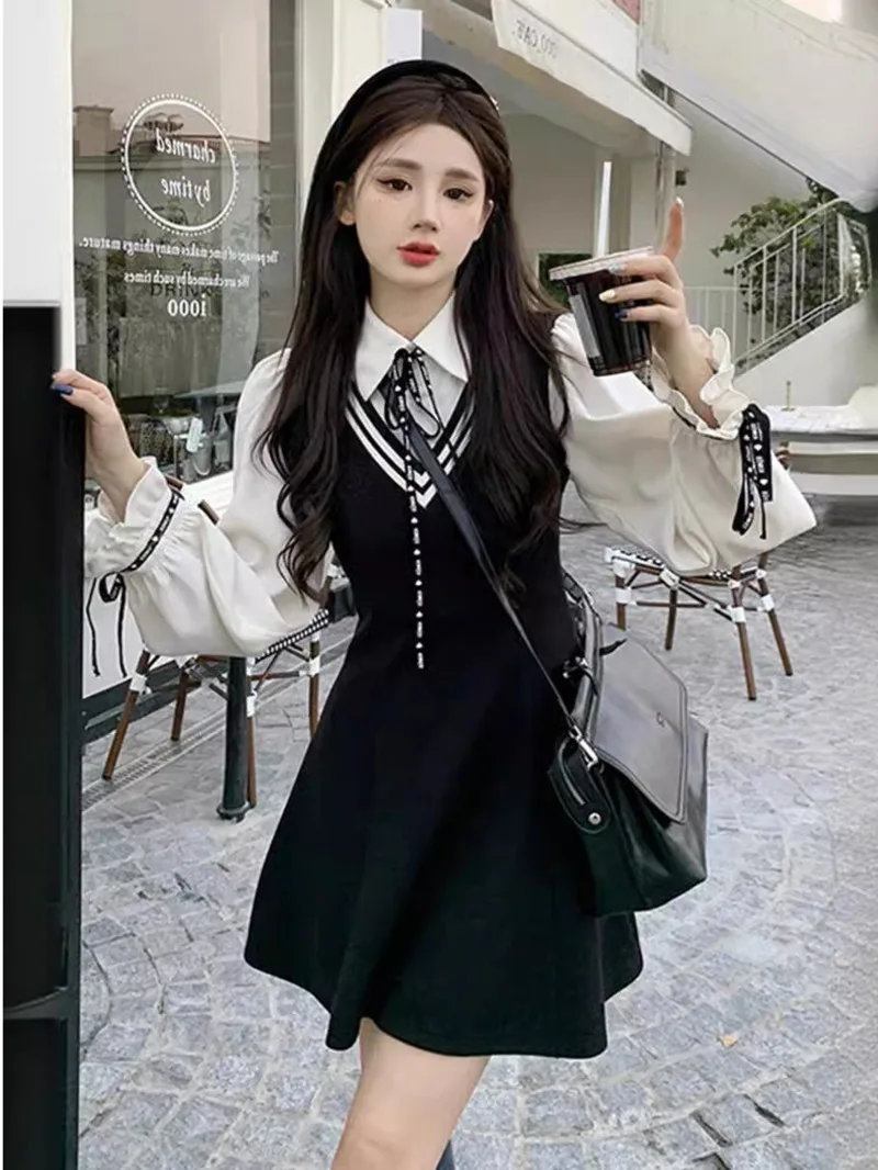 Fake two-piece dress for women's spring and autumn 2024 new style with a slim waist and French design sense niche skirt IIYW
Fake two-piece dress for women's spring and autumn 2024 new style with a slim waist and French design sense niche skirt IIYW