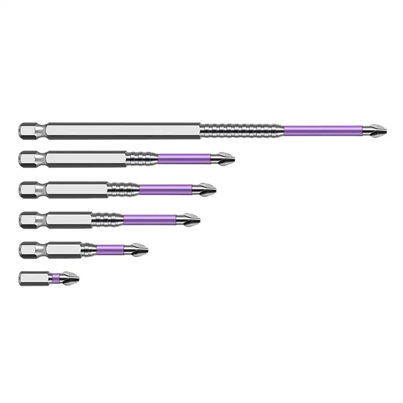 Magnetic Bit Set Power Bits Set Of 6 Shock-resistant Anti-Slip Multi-use Drills For Construction Woodworking Metalworking
Magnetic Bit Set Power Bits Set Of 6 Shock-resistant Anti-Slip Multi-use Drills For Construction Woodworking Metalworking