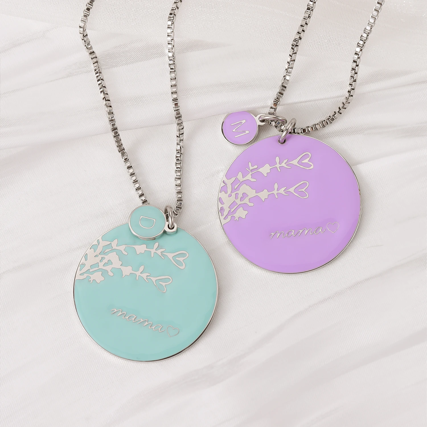 Personalized Name Necklace Colorful Flower Pendant Stainless Steel Material Purple And Green Jewelry Graduation Gift MAMA
Personalized Name Necklace Colorful Flower Pendant Stainless Steel Material Purple And Green Jewelry Graduation Gift MAMA