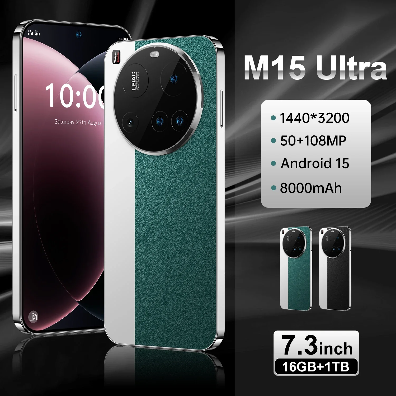 Hot M15 Ultra Smartphone 5G 7.3'' HD+ Screen Celular Global Version Mobile Phone 16G+1T Android 15 8000mAh 4G/5G Snapdragon
Hot M15 Ultra Smartphone 5G 7.3'' HD+ Screen Celular Global Version Mobile Phone 16G+1T Android 15 8000mAh 4G/5G Snapdragon