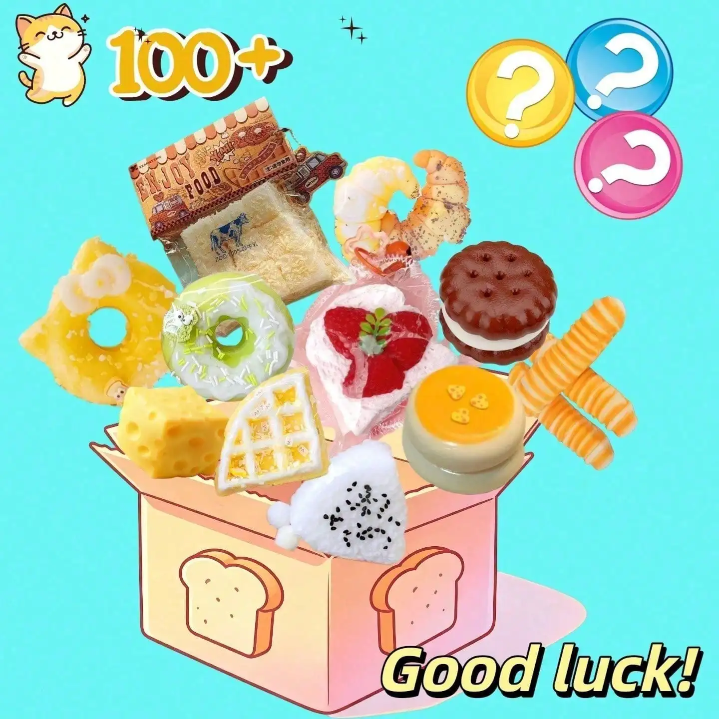 3-Pack Surprise Toy Blind Boxes, Squishy Blind Boxes, Food-Themed Squishy Blind Boxes. Cute Mystery Toys, Food-Themed Stress-Relief Toys, Surprise Blind Box Party Gifts. Slow Rebound, Helps Relieve Stress.
3-Pack Surprise Toy Blind Boxes, Squishy Blind Boxes, Food-Themed Squishy Blind Boxes. Cute Mystery Toys, Food-Themed Stress-Relief Toys, Surprise Blind Box Party Gifts. Slow Rebound, Helps Relieve Stress.