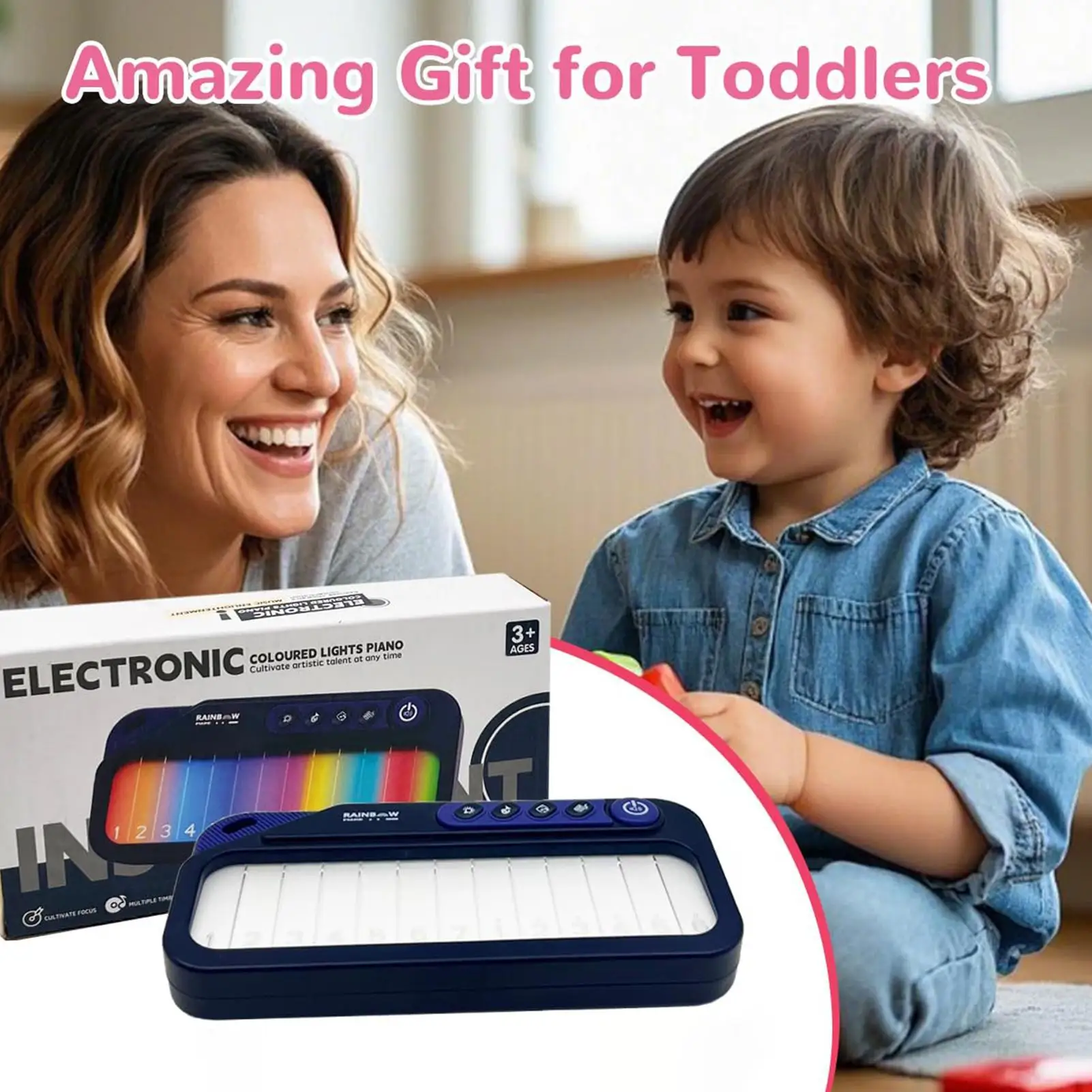 Kids Piano Portable Light Up Mini Learning Keyboard Toy Piano For Kids For Age 3-6 Boys Girls Travel Birthday Party
Kids Piano Portable Light Up Mini Learning Keyboard Toy Piano For Kids For Age 3-6 Boys Girls Travel Birthday Party
