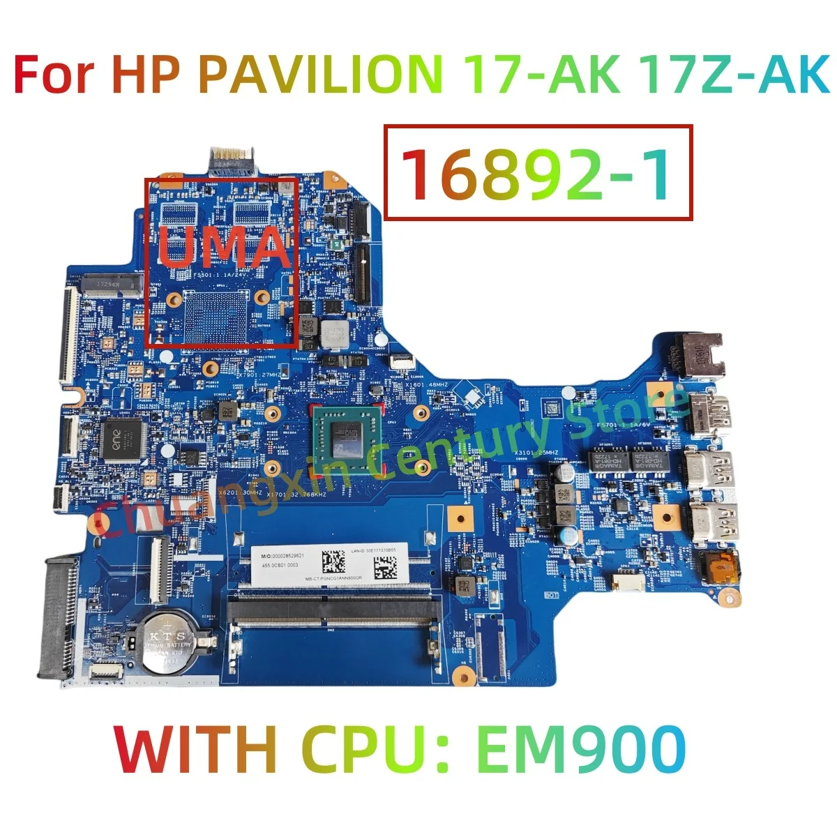 16892-1 подходит для материнской платы ноутбука HP PAVILION 17-AK 17Z-AK с процессором EM900 UMA, 100% тестовая поставка
16892-1 подходит для материнской платы ноутбука HP PAVILION 17-AK 17Z-AK с процессором EM900 UMA, 100% тестовая поставка
