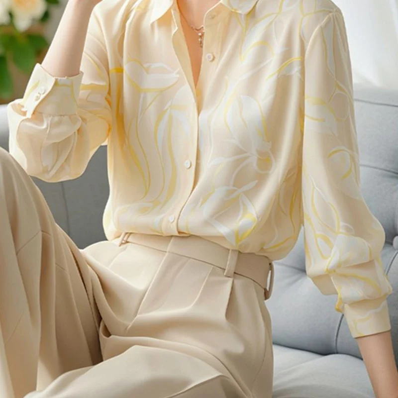 French Style Fashion Chic Loose Printed Long Sleeved Shirt Spring/Summer New Original Design Casual Elegant Popular Women's Top
French Style Fashion Chic Loose Printed Long Sleeved Shirt Spring/Summer New Original Design Casual Elegant Popular Women's Top