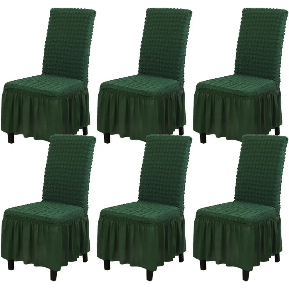 Washable Stretch Chair Covers for Dining Set, 6 Pack with Removable Skirt, Green
Washable Stretch Chair Covers for Dining Set, 6 Pack with Removable Skirt, Green