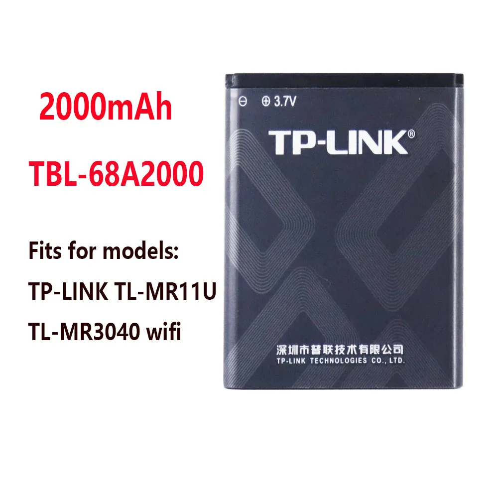 2000mAh TBL-68A2000 Battery For TP-LINK TL-MR11U TL-MR3040 wifi 3.7V Battery Batterie Bateria
2000mAh TBL-68A2000 Battery For TP-LINK TL-MR11U TL-MR3040 wifi 3.7V Battery Batterie Bateria