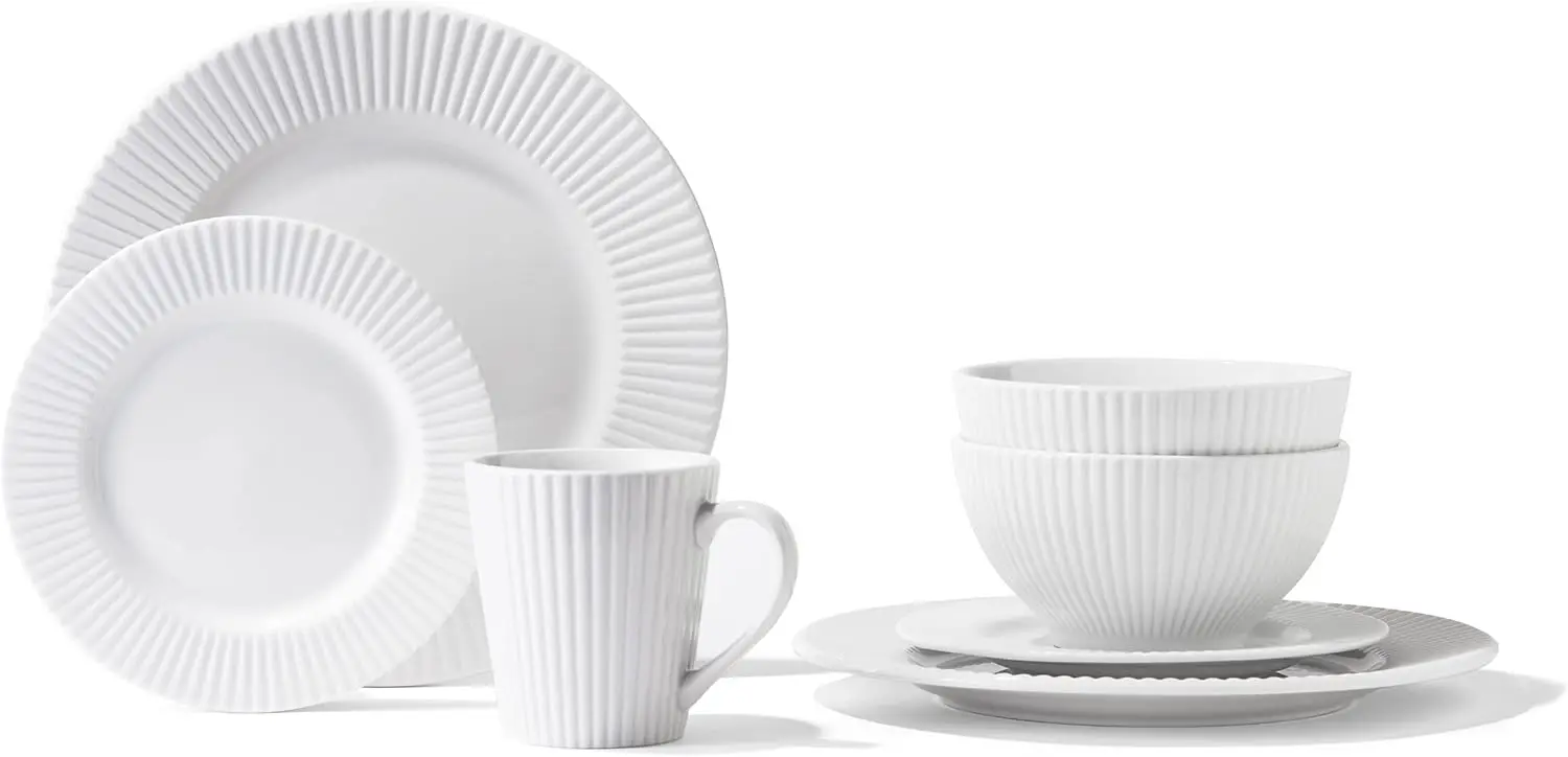 Reese Round Dinnerware Set – 16-Piece Porcelain Dinner Set w/ 4 Dinner Plate, 4 Salad Plates, 4 Bowls & 4 Mugs – Unique Gift Ide
Reese Round Dinnerware Set – 16-Piece Porcelain Dinner Set w/ 4 Dinner Plate, 4 Salad Plates, 4 Bowls & 4 Mugs – Unique Gift Ide
