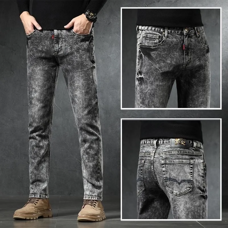 New Spring/Autumn Fashion Trendy American Retro Straight Leg Stretch Grey Jeans Men's Casual Sports High Quality Jeans 28-36
New Spring/Autumn Fashion Trendy American Retro Straight Leg Stretch Grey Jeans Men's Casual Sports High Quality Jeans 28-36