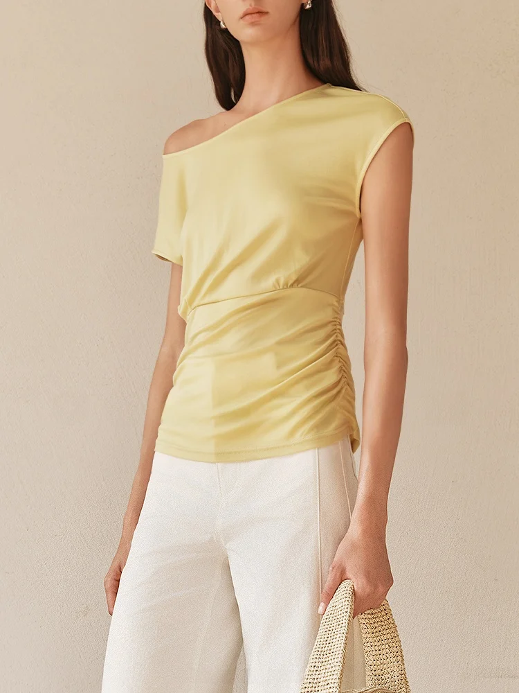 COOBLOOM Women's Summer Thin ort Sve T-irt Waist-Cinching Asymmetrical oulder Design Casual Faion Basic Color
COOBLOOM Women's Summer Thin ort Sve T-irt Waist-Cinching Asymmetrical oulder Design Casual Faion Basic Color