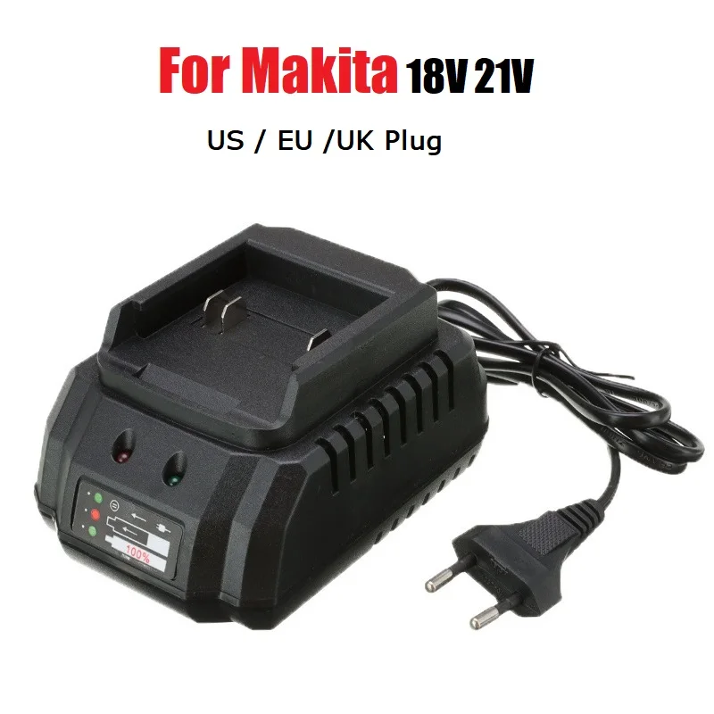 18V 21V Li-ion Battery Charger Fast Charging For Makita BL1415 BL1815 BL1830 BL1850 Replacement Lithium Battery US/EU/UK Plug
18V 21V Li-ion Battery Charger Fast Charging For Makita BL1415 BL1815 BL1830 BL1850 Replacement Lithium Battery US/EU/UK Plug
