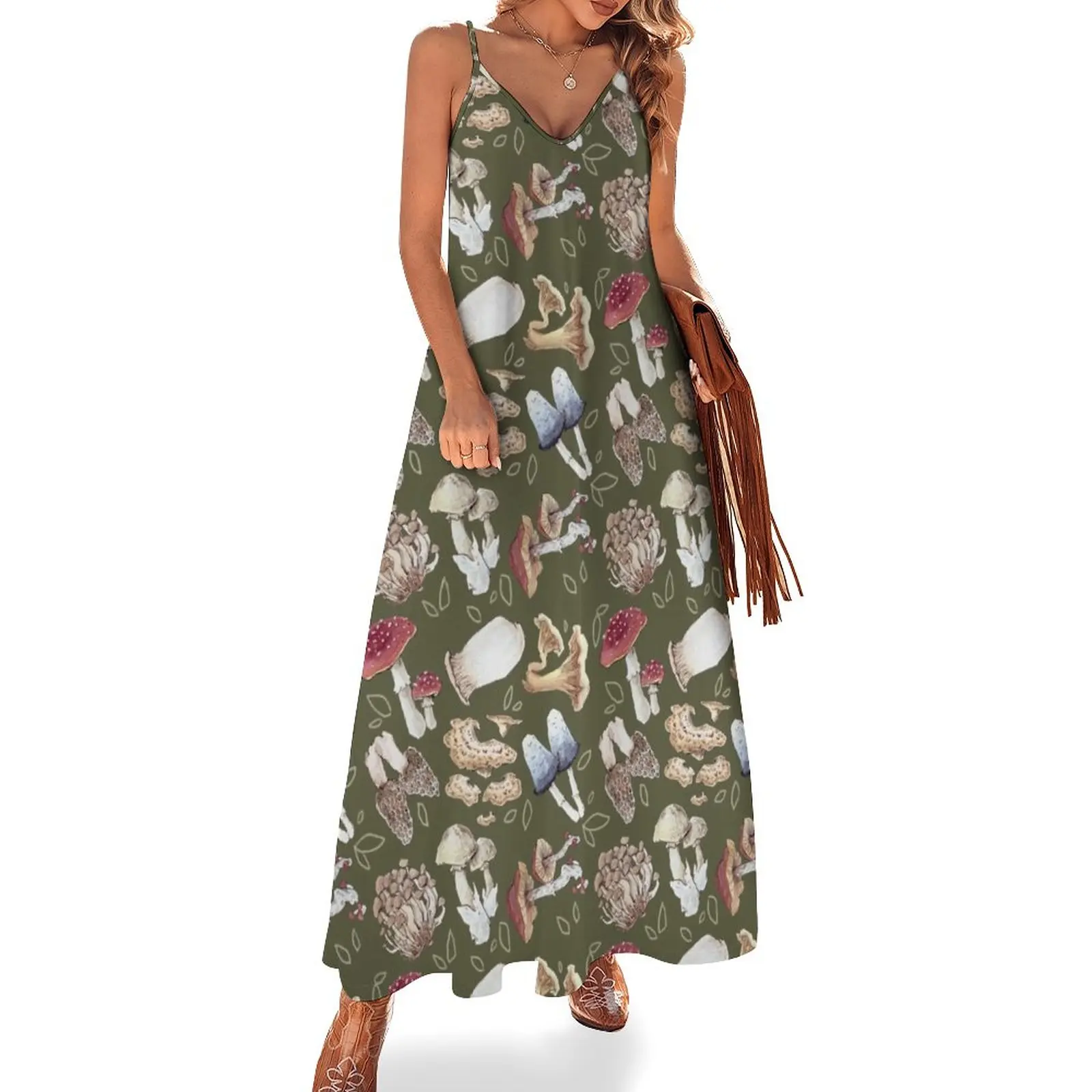 Mushroom Pattern Sleeveless Dress women's clothing korea stylish wedding dresses for woman
Mushroom Pattern Sleeveless Dress women's clothing korea stylish wedding dresses for woman